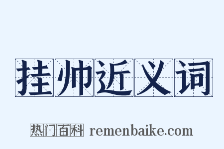 挂帅近义词是什么意思的图片